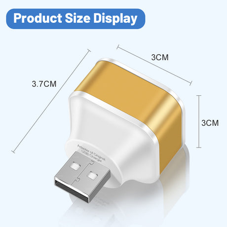 Luminous 3 USB mobile phone charging head with 1/3 expansion port, multi port USB mobile phone charger - V.I.P Digital Presence