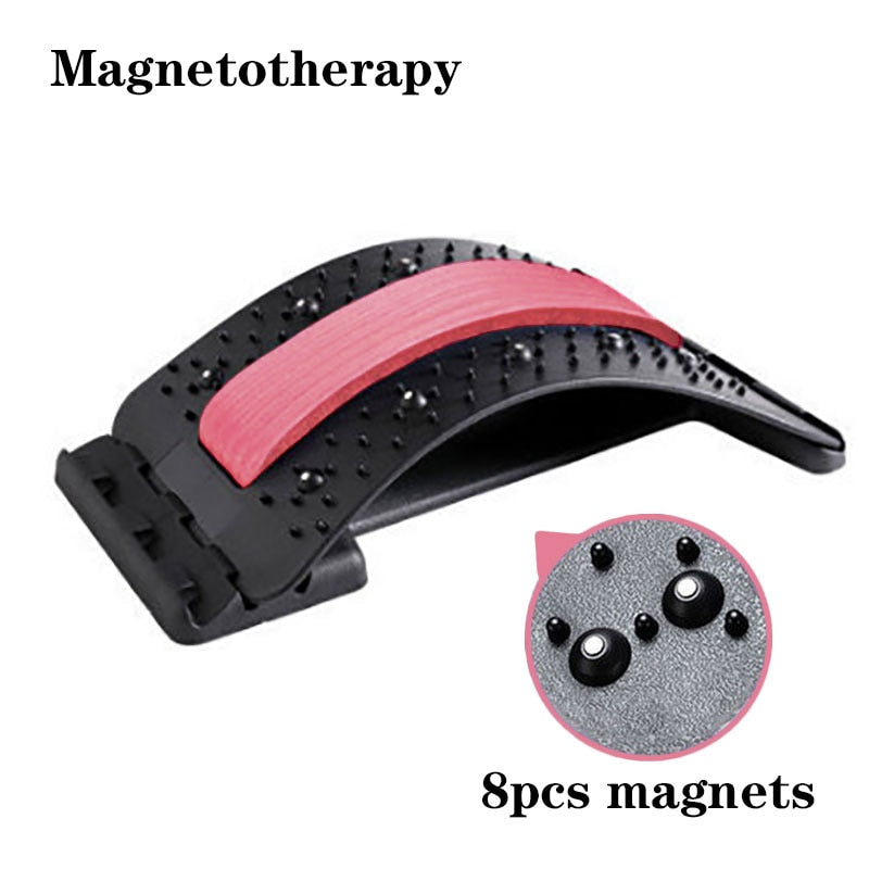 Masajeador de espalda ajustable multinivel con magnetoterapia para cintura, cuello, fitness, soporte lumbar y cervical, alivio del dolor. 
