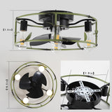 Flush Mount Ceiling Fans with Lights and Remote Control green Caged Low Profile Ceiling Fan Modern Metal Ceiling fanfor - V.I.P Digital Presence