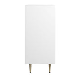 Wooden Tall 4 Drawer Dresser,Chest of Drawers with 4 Metal Legs, Anti-Tipping Device for Bedroom,Living Room - V.I.P Digital Presence