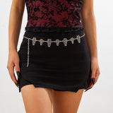 Gothic style spider web iron chain body chain retro carved sunflower alloy waist chain - V.I.P Digital Presence