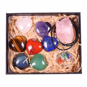 Natural crystal quartz Seven Chakra Crystal Love gemstone Healing stone mineral specimen box Collection - V.I.P Digital Presence