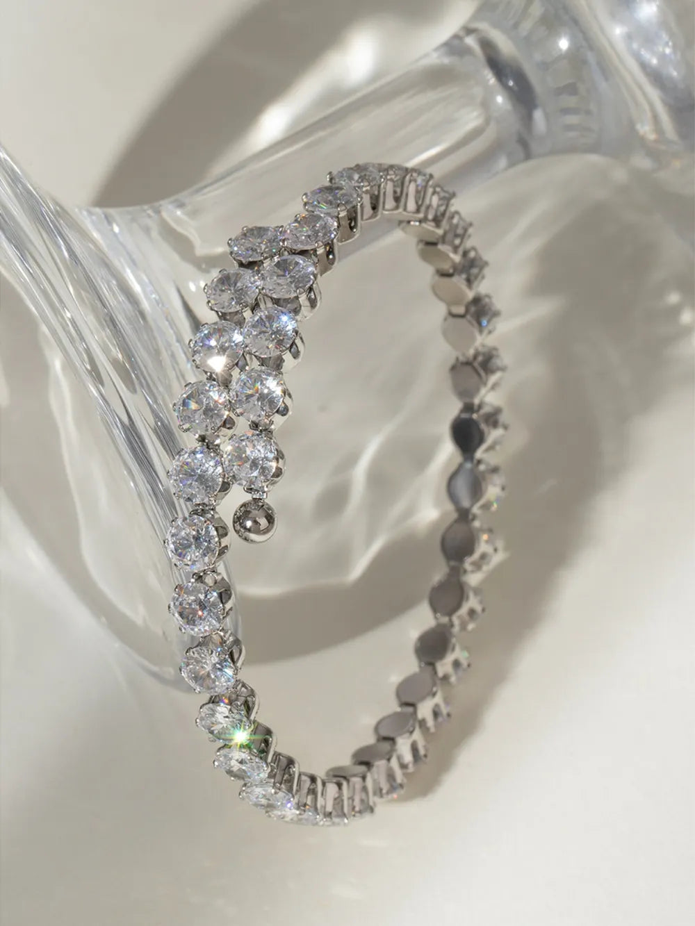 Stainless Steel Inlaid Zircon Bracelet - V.I.P Digital Presence