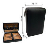 Carved version cigar box portable cedar wood cigar moisturizing box cowhide cigar box storage box Gaoxiba - V.I.P Digital Presence