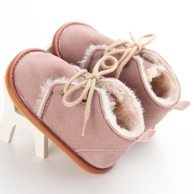 Newborn Baby Girl Boy Shoes Warm Snow Boots Toddler Infant Booties Prewalker Black White Pink - V.I.P Digital Presence