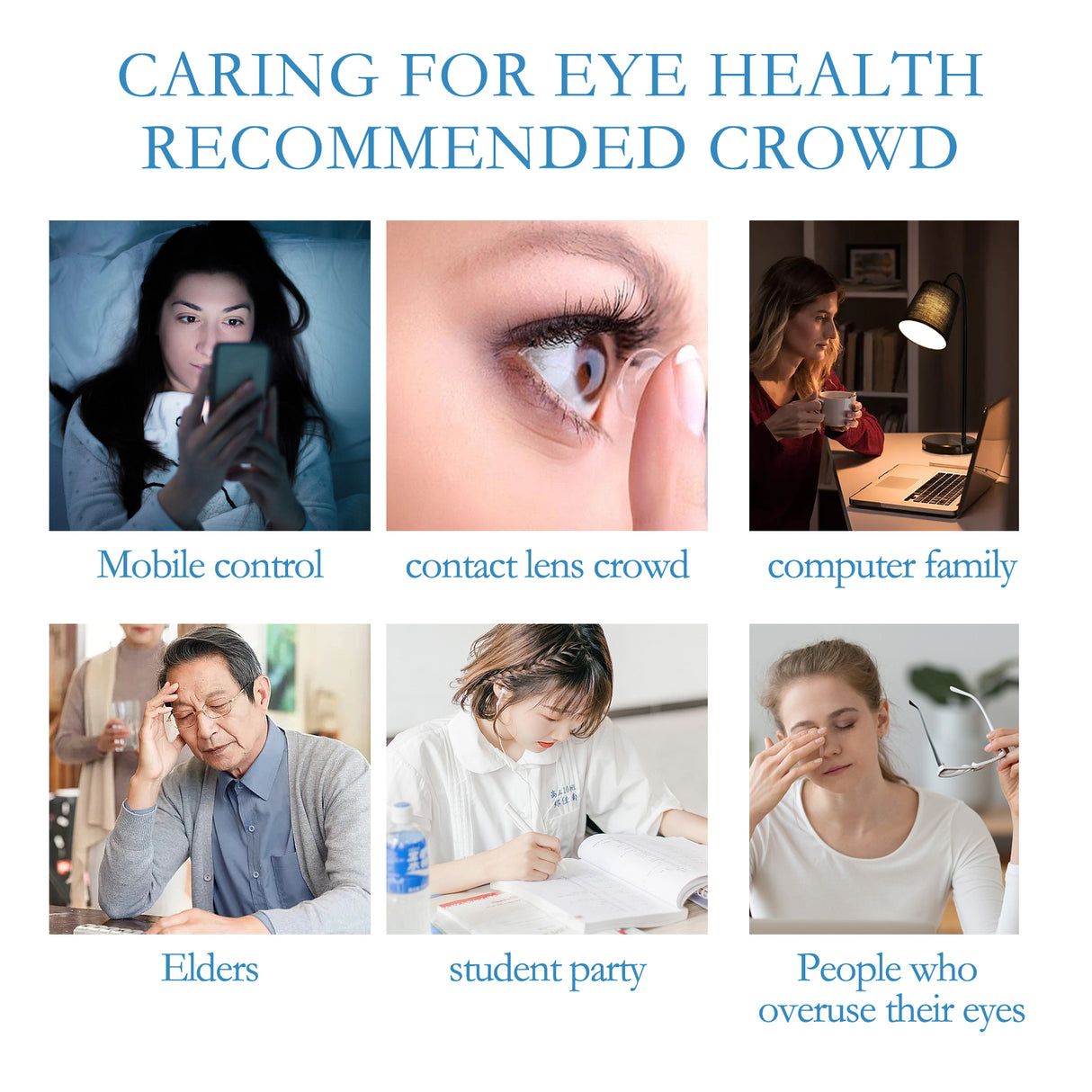 Rodillo de masaje para ojos: alivia la incomodidad ocular, hidrata el contorno de ojos y reduce la borrosidad.