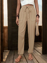 Perfee Textured High Waist Joggers - V.I.P Digital Presence