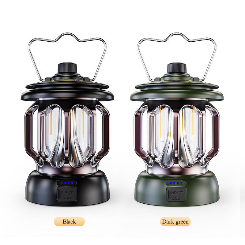 Led retro outdoor camping lamp white long battery life rechargeable tent camping lamp - V.I.P Digital Presence