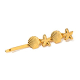 Stainless steel shell hair clip with bangs, high-end feel, ins metal hair accessories, broken hair clip at the back of the head - V.I.P Digital Presence