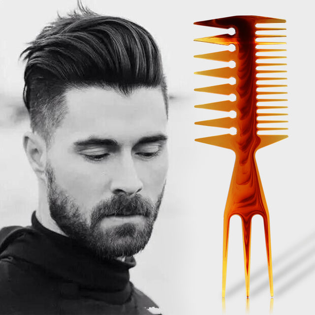 Oil Head Comb Double-Sided Fish Insert Comb Big Tooth Flat Comb Bottom Fork Comb Plate Hair Styling Comb - V.I.P Digital Presence