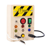 Montessori Busy Board Sensory Toys Wooden with LED Light Switch Control Board Travel Activities Kids Games for 2-4 Years Old - V.I.P Digital Presence