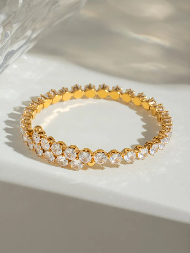 Stainless Steel Inlaid Zircon Bracelet - V.I.P Digital Presence
