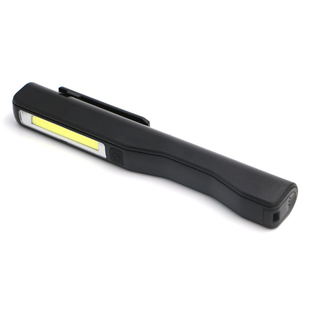 Linterna de bolsillo COB LED Mini con linterna multifunción y clip magnético, uso AAA