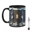 Vintage Drum Mug, 11oz. Black & White, Funny Ceramic Mug. Ideal Cool Gift for Drummers and Musicians. - V.I.P Digital Presence