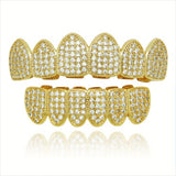 Hip hop braces with copper zircon micro inlaid with real gold Halloween teeth decoration exaggerated hiphopgrills - V.I.P Digital Presence