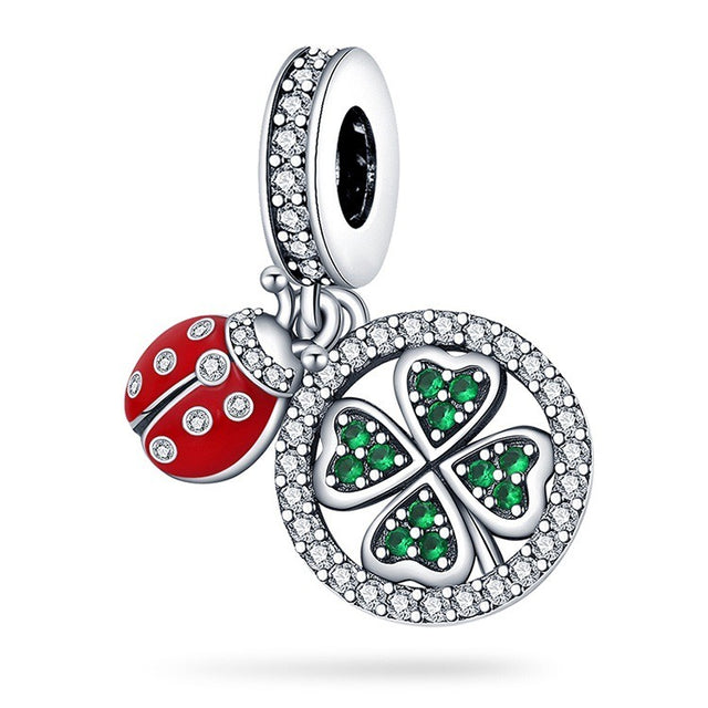 U-shaped Horseshoe Clover Wishing Tree Pendant Copper Silver Plated DIY Jewelry - V.I.P Digital Presence
