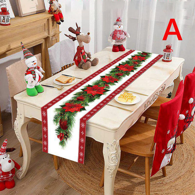 Christmas table flag American polyester printed tablecloth table towel - V.I.P Digital Presence