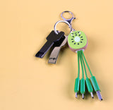 Kiwi Mobile Data Cable Healing Series Fruit Smile Keychain Universal Charging Cable 3-in-1 - V.I.P Digital Presence