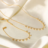 Fashionable and versatile titanium steel necklace white zircon stainless steel necklace for women - V.I.P Digital Presence