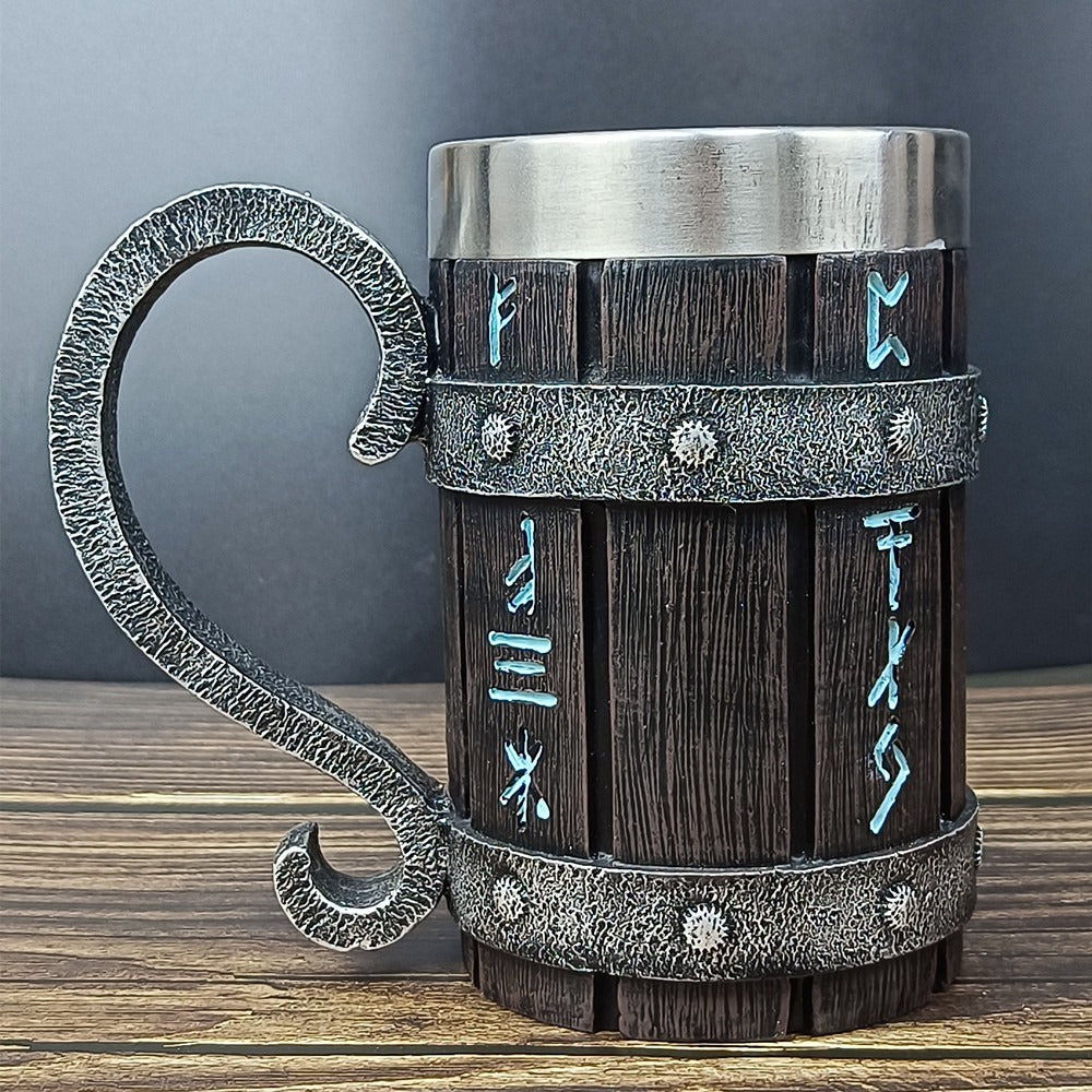 Wooden barrel beer cup personalized bamboo barrel mug large capacity bar cup - V.I.P Digital Presence
