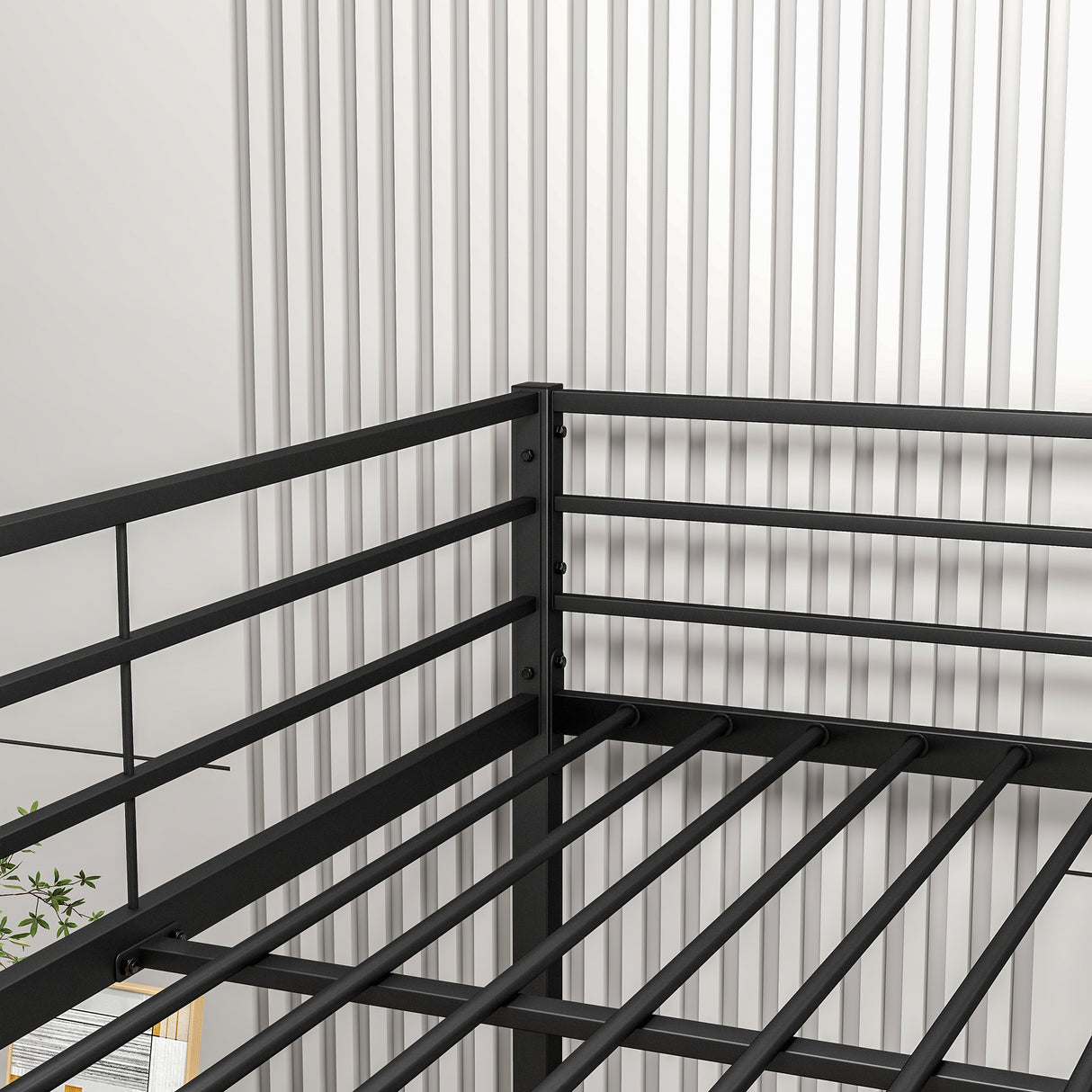Metal Bunk Bed Full Over Full Bunk Bed Frame with Safety Guard Rails Heavy Duty Space-Saving Design Easy Assembly Black - V.I.P Digital Presence