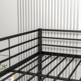 Metal Bunk Bed Full Over Full Bunk Bed Frame with Safety Guard Rails Heavy Duty Space-Saving Design Easy Assembly Black - V.I.P Digital Presence