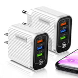 3USB-2.1A Multi Port Mobile Phone Charger Smart Travel Charging Head - V.I.P Digital Presence