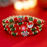 Christmas Candy Soft Ceramic CCB Bracelet Ins Wind Beaded Alloy Bracelet Set - V.I.P Digital Presence
