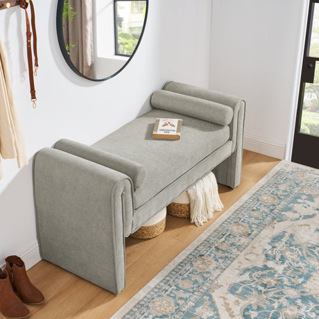 Bedroom storage stool, linen storage stool, large storage space, 50.39 inches - V.I.P Digital Presence
