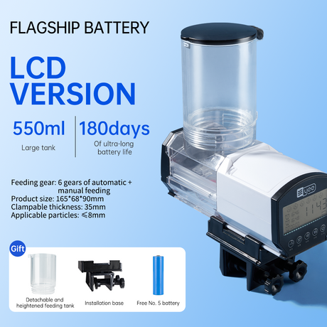 Fish tank feeder intelligent small and large capacity aquarium koi goldfish timed automatic fish feeder - V.I.P Digital Presence