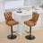 Vintage PU rotating bar stool, seat height adjustable from 25-33 inches, modern bar stool (orange, 2-piece set) - V.I.P Digital Presence