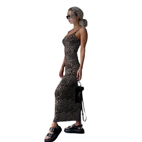 Strap top dress with waist bag and buttocks backless and slimming dress - V.I.P Digital Presence