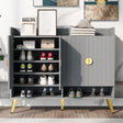U-Can shoe cabinet with door, 11 layer shoe cabinet with adjustable shelves, modern wooden shoe cabinet (matte surface) - V.I.P Digital Presence