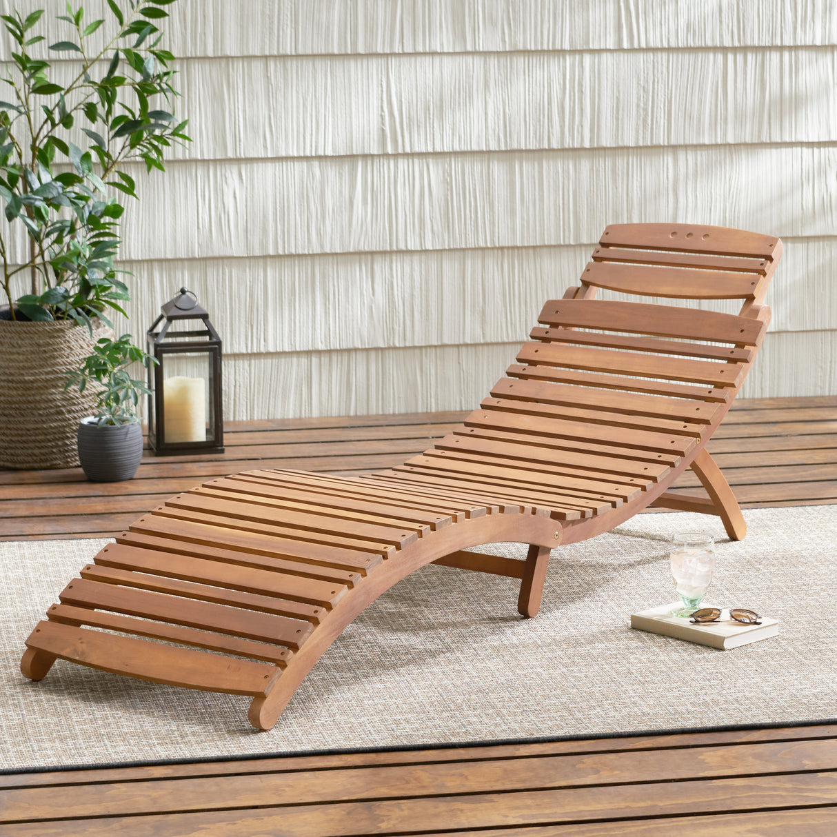 LAHAINA WOOD FOLDABLE CHAISE LOUNGE - V.I.P Digital Presence