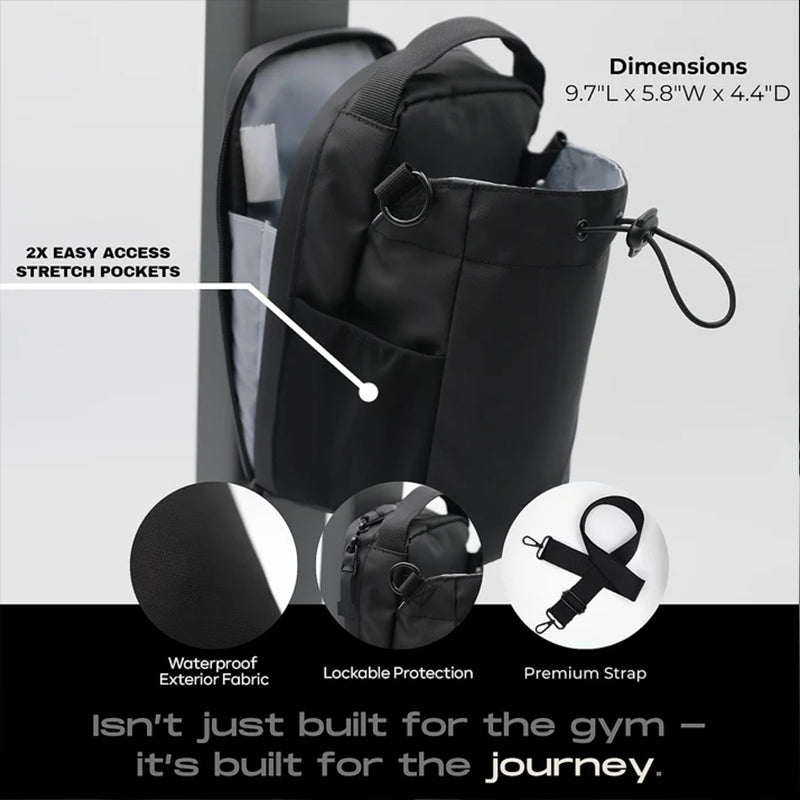 Magnetic Sling Bag for Men & Women. Ideal as a gym, travel, and work bag. Keeps your belongings off the dirty gym floor. - V.I.P Digital Presence