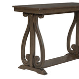 48-Inch Rustic Vintage Console Table --- Farmhouse Style Entryway Table with Open Shelf and Sturdy Construction (Walnut) - V.I.P Digital Presence