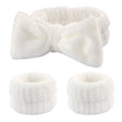 Wash face headband waterproof wrist strap set butterfly bow simple headband wrist 3-piece set - V.I.P Digital Presence