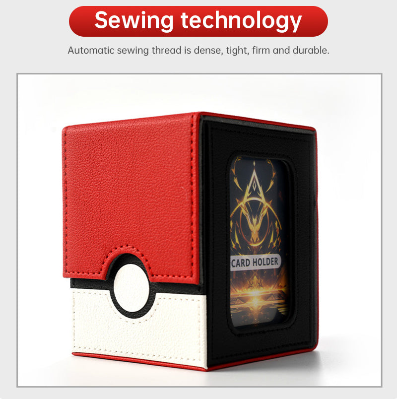 2025 New! Large - capacity Patchwork Windowed Vertical Card Box, 100+ Double - sleeved Cards - V.I.P Digital Presence