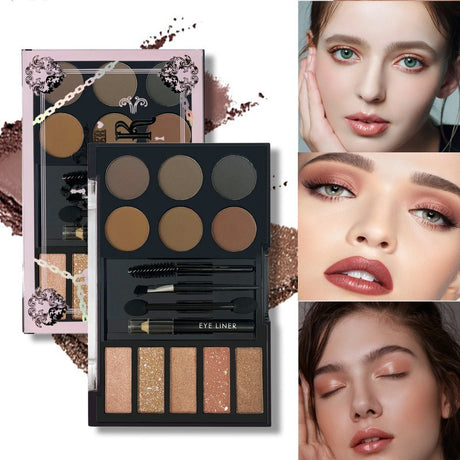Eyeshadow  eyebrow powder eyebrow cream comprehensive tray with tools - V.I.P Digital Presence