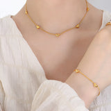 Titanium Steel Zircon Heart Necklace - V.I.P Digital Presence