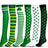 Irish Festival Green Trefoil Stockings Over the Knee Socks St Patrick's Day Party Striped Socks - V.I.P Digital Presence