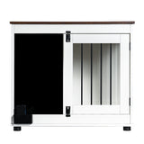 Doodle dog cage,kennel with 2 doors, dog crate interior furniture, heavy duty wooden dog cage for medium and small dogs, white - V.I.P Digital Presence