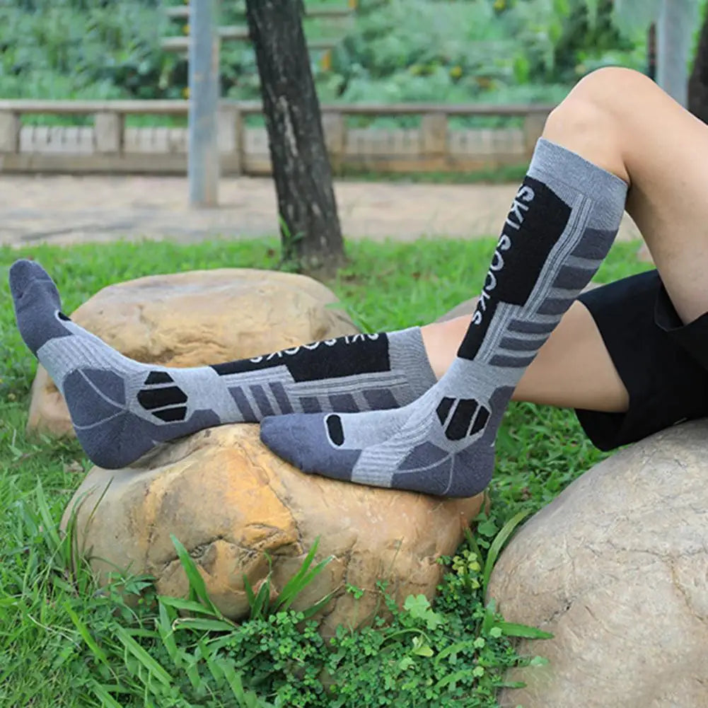 New Merino wool skiing socks with thickened towel bottom for men and women's outdoor winter high tube hiking socks - V.I.P Digital Presence