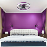 Ceiling Fans with Lights Dimmable LED Embedded installation of thin modern ceiling fans(Purple) - V.I.P Digital Presence