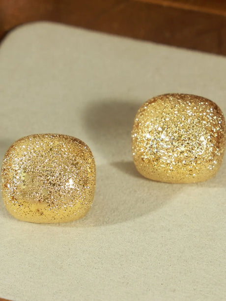 Gold-Plated Geometric Stud Earrings - V.I.P Digital Presence
