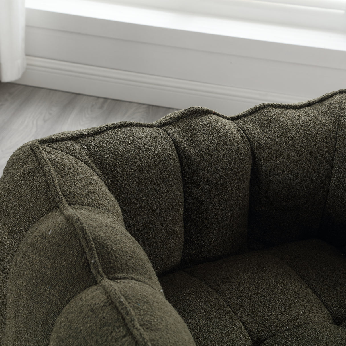 Soft Bean Bag Chair with High Resilient Foam(Chips)for living room and bedroom,Comfortable Square Lazy Sofa with Footstool - V.I.P Digital Presence
