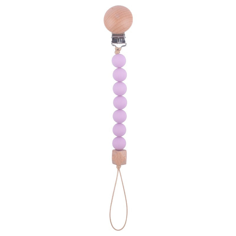 Infant and toddler products, beech wood pacifier clip, soothing wood octagonal pacifier, anti drop chain - V.I.P Digital Presence