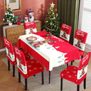Christmas tablecloth, holiday decoration, elastic chair cover, household dining table, waterproof and dustproof tablecloth, fabric decorative tablecloth - V.I.P Digital Presence