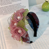 Fashionable handmade fabric exaggerated flower headwear - V.I.P Digital Presence