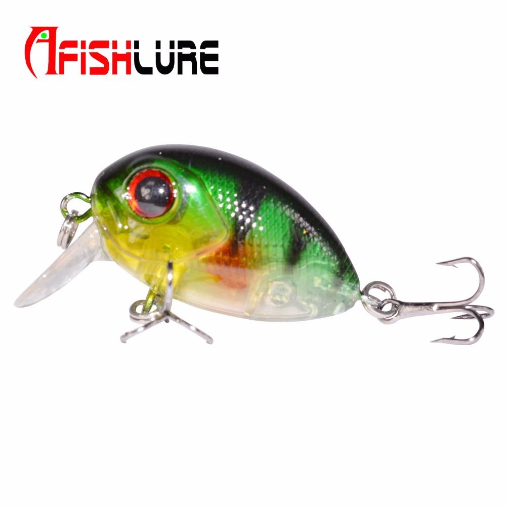 AFISHLURE 36 mm 3,5 g Crank Bait Señuelo de pesca artificial de plástico duro Carpa falsa Pesca Wobbler Leurre Peche Isca 